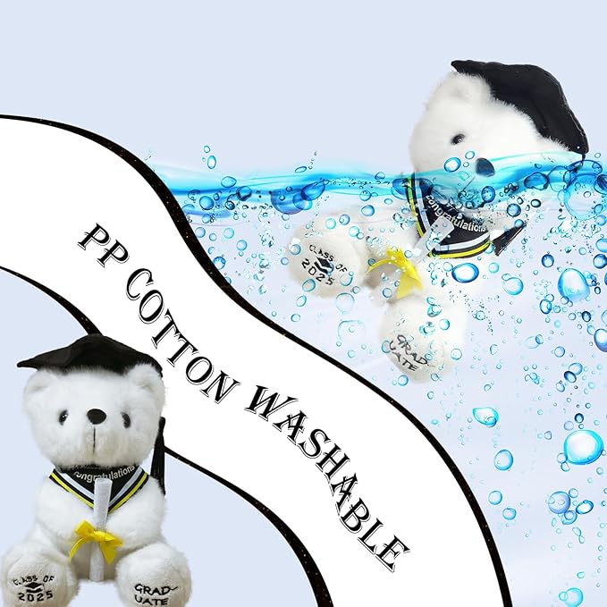 Graduation Bear Gifts for Her Class of 2025 Graduation Plush,Teddy Bear Stuffed Animal with Cap and Gown College High School Graduation Gifts for Boys & Girls