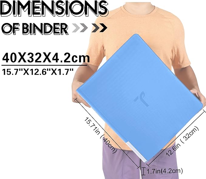 Top Loader Binder for Cards, 9 Pocket, Holds Up to 360 Toploaders with Ringless 20 Double-Sided Sleeves, Side Loading Top Loader Card Binder with Zipper for Trading Sports Cards in 3" x 4" Toploader
