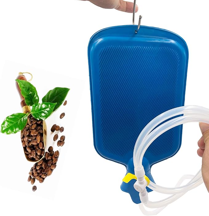 Coffee Enema Bag Kit 2L Capacity for Colon Detox Cleanse Enemas
