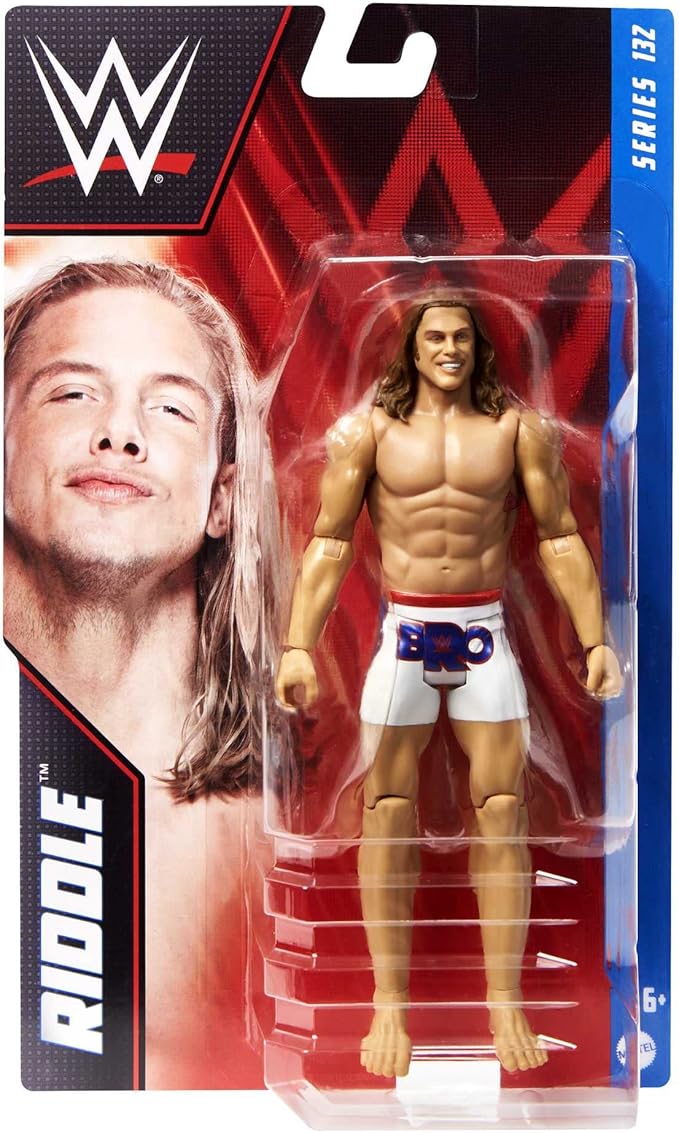 Mattel WWE Basic Action Figure, Riddle, Posable 6-inch Collectible for Ages 6 Years Old & Up