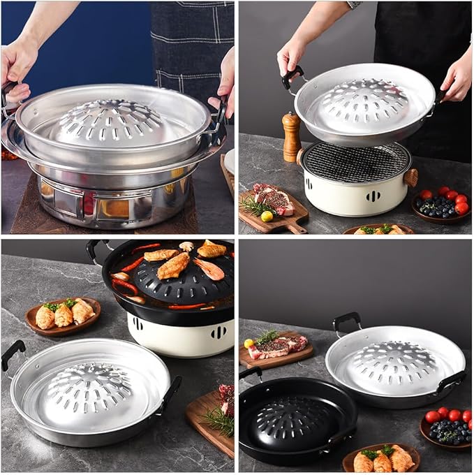 BESPORTBLE Multipurpose Pan Outdoor Barbecue Tray for Meat Veggies Lightweight Design for Picnics Camping and Family Gatherings Cooking Supplies