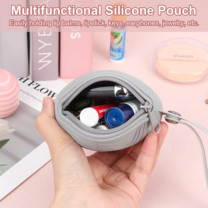 Menstrual Cups Case Storage Bag Travel Period Cup Carrying Pouch Washable Leak-proof Silicone Bag for Menstrual Cup, Tampons, Keys and Other Small Items (Grey)