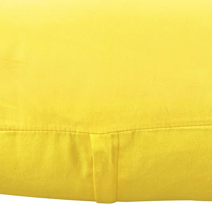 4-Pack 100% Cotton Comfortable Solid Decorative Throw Pillow Case,Thmyo Square Cushion Cover Pillowcase Sublimation Blank Pillow Covers DIY Throw Pillowcase for Sofa(16x16 inch/ 40x40cm,Lemon Yellow)