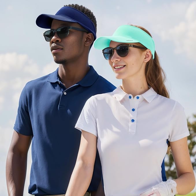 Sukeen Cooling Stretchy Sun Visor for Women Men UV Protection Cooling Hat | Lightweight quick-dry free size vizor with instant cooling, sports visor hat for golf, tennis, cycling, running, pickleball