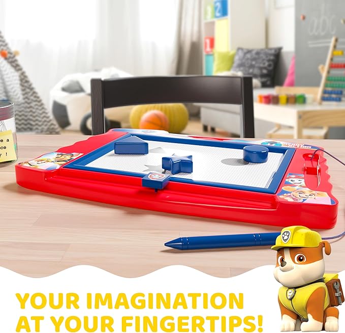 Lollipop PAW Patrol Magnetic Drawing Board with Stylus and 3 Stamps, for Boys or Girls (Blue)…