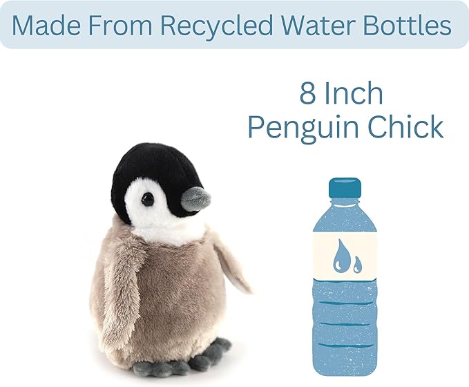 The Petting Zoo Penguin Chick Stuffed Animal Plushie, Gifts for Kids, Scoopz Animals, Penguin Chick Plush Toy, 8 inches