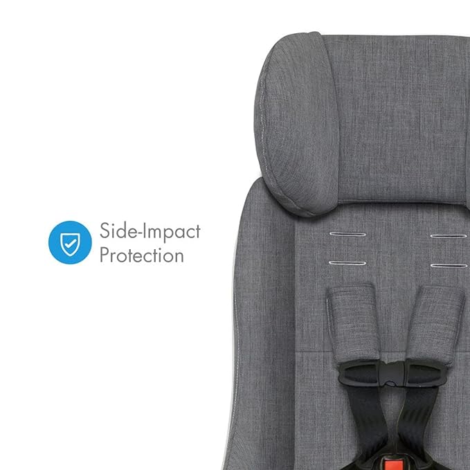 Clek Foonf Convertible Car Seat with Rigid Latch System, Crumple Zone Safety System, Adjustable Headrest, Reclining Design, Anti-Rebound Bar & Flame Retardant-Free (Highlands Ziip)