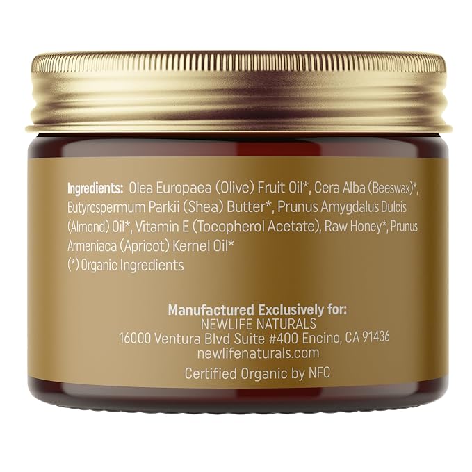 NewLife Naturals SheaCalm Vulva Balm – Certified Organic Vaginal Moisturizer & Vaginal Cream for Dryness – Estrogen-Free Vulva Moisture Support, Made in USA, 2oz