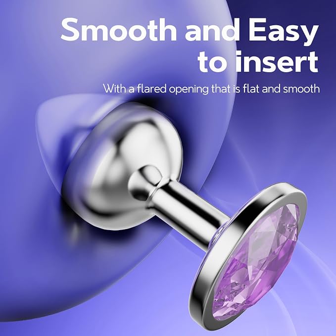 Silicon Plug Anales Trainer Set Portable Anales Relaxing Plug Butt Adult Toy Massage Tool for Men Women Sunglasses 1014U1 (Purple)