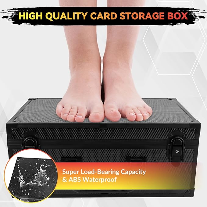 Toploaders Storage Box for 540+ 3" x 4" 35pt Rigid Card, Sports Card Storage Case Trading Card Storage Box Waterproof Protective Top Loaders Storage Hard Case Holds 120+ One Touch Magnetic Card Holder