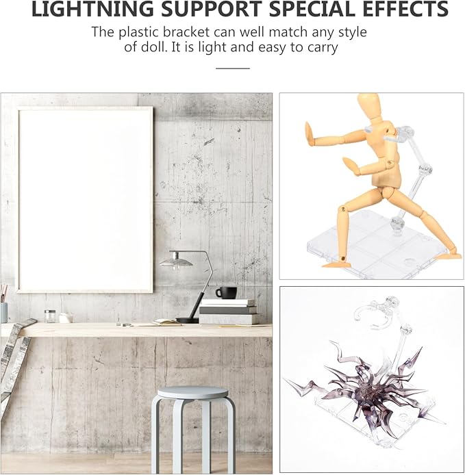iplusmile Hand-Made Special Effects Doll Figure Display Holder & Stand with Bracket & Support Frame