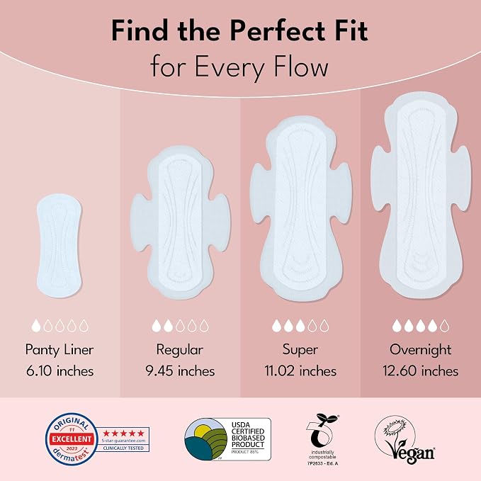 Sparkle Sanitary Pads for Women, Plant-Based Ultra Thin Pads with Wings | Feminine Pads | Organic Pads | Period Pad Softer Than Cotton Pads, Regular Absorbency, Unscented (Regular Pads, 10 Count)