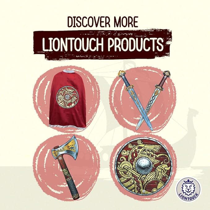 Liontouch - Viking Helmet | For Kids Aged 3-8 Years - One Size Fits All | Chief Harald’s Medieval Foam Toy For Little Warriors & Berserker’s Pretend Play | Durable Accessory For Dress Up & Costumes