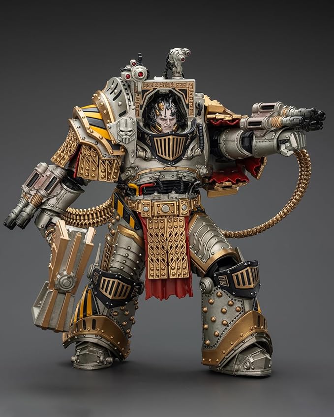 JoyToy Warhammer 40K 1:18 Action Figures, Iron Warriors Perturabo, Primarch of The lVth Legion, 7.2 in High