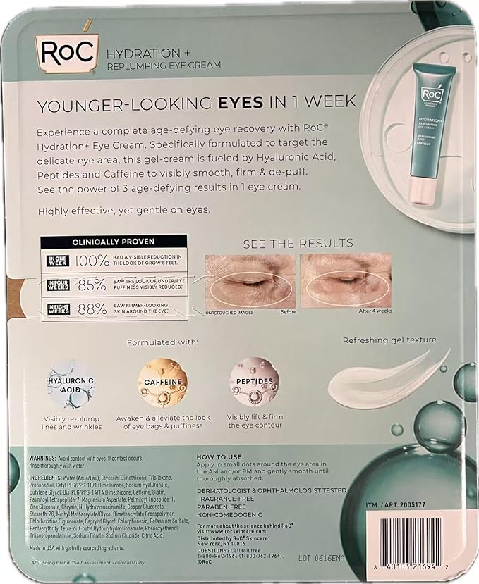 Hydrate and Plump Eye Cream 0.6 oz 3-pack