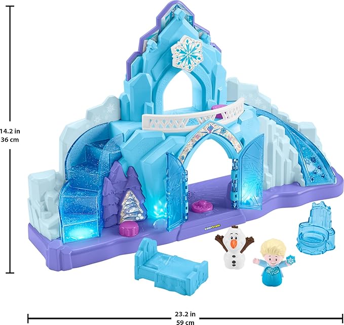 Fisher-Price Little People Toddler Toy Disney Frozen Elsa’s Ice Palace Musical Playset with Figures for Pretend Play Kids Ages 18+ Months (Amazon Exclusive)