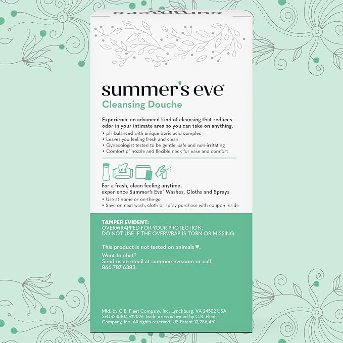 Summer's Eve Douche, Complete Clean, Vaginal Douche for Women to Help Reduce Vaginal Odor, 4.5 oz, 2-Count