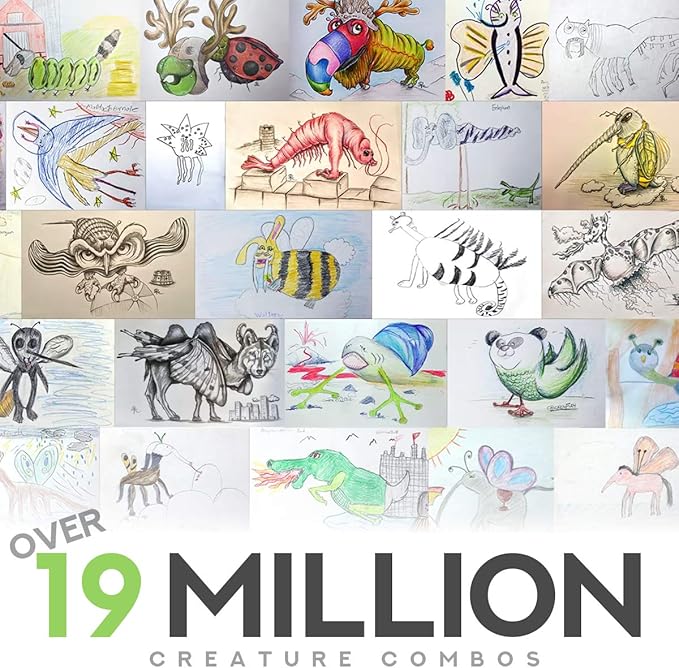 Mythical Creatures Drawing Art Prompts for Kids to Sketch Funny Animals Together! 150 Prompt Cards, Millions of Weird Ideas. Creative Games for Tweens, Teachers, Teens, Family Fun Artsy Imaginations!