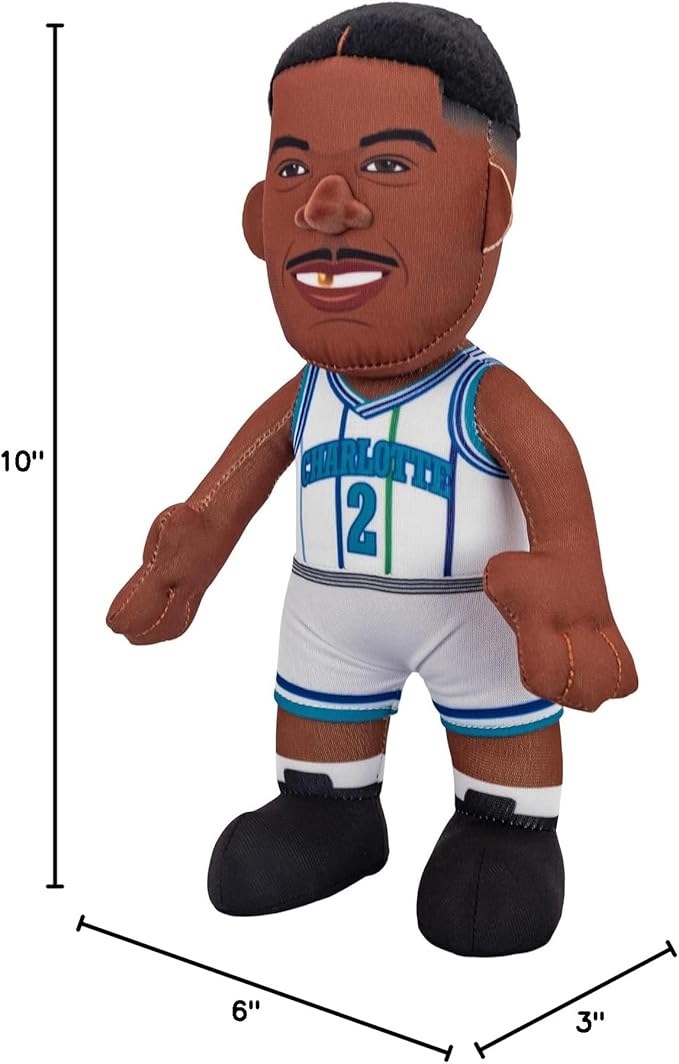 Bleacher Creatures Charlotte Hornets Larry Johnson 10" NBA Plush Figure - A Legend for Play and Display