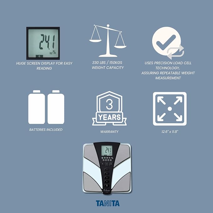 FitScan BC-585F - Japan Technology Multi-Frequency Body Composition Monitor - Smart Digital InBody Scale with Fat, Muscle Mass, BMI, Caloric Intake, Metabolism, and Visceral Fat Tracker
