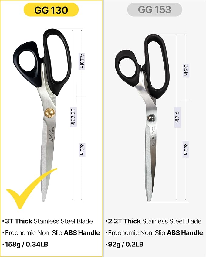 3T Stainless Blade Kitchen Scissors - 10.23in x 1Pack | Korean Barbecue Kalbi Rib Chicken Meat Cutting | Sharp Heavy Duty Multipurpose Kitchen Shears for Cutting Dishwasher Safe (GG130, Black)