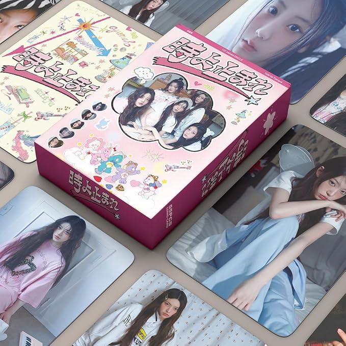 ILLIT Japan 1st Single Album "Toki Yo Tomare" Lomo Cards - 55PCS Photocards Set for ILLIT Fandom, Kpop Merch with Official Concept Photos