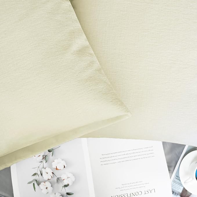 CaliTime Decorative Standard Throw Pillow Covers 26 X 20 Inches Beige | Pack of 2, Cozy Chenille Cushion Cases for Sofa Bed Living Room Farmhouse Home