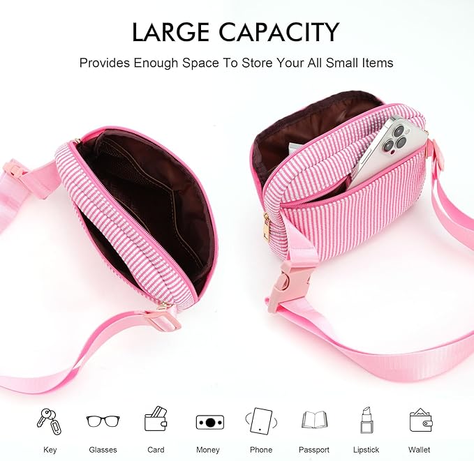YOOLIFE Gifts for Girls Teen Girls Birthday Gifts - Personalized Gifts for Women | Fanny Pack Gifts for Daughter Sister Friends | Initial Crossbody Bag Belt Bag | Birthday Gifts Teens Girls Purple D