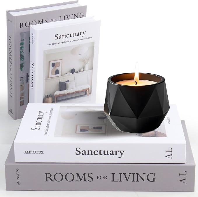 Decorative Books for Home Decor with Storage – Set of 2 Faux Linen Book Boxes with Aesthetic Covers – Enhance Your Coffee Table, Bookshelf Decor – Hidden Storage for Photos, Keepsakes, and Jewelry