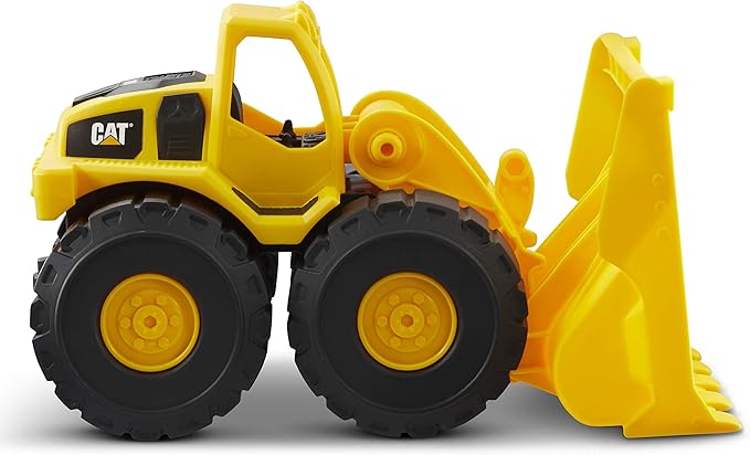 CAT Construction Toys, Construction Fleet 10" Front Loader Toy - Heavy‑Duty Plastic, Working Bucket & Free‑Rolling Wheels, Indoor/Outdoor Sandbox Vehicle for Toddlers & Kids Ages 2 +