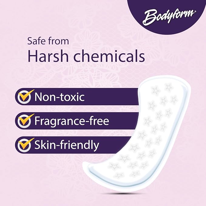 Bodyform Pantiliners for Women – 30 Count (Pack of 12) 360 Total | Ultra Thin, Individually Wrapped Liners | Cushion Soft, Anti-Leak Core, Daily Freshness & Odor Control | Bulk Feminine Hygiene Pads