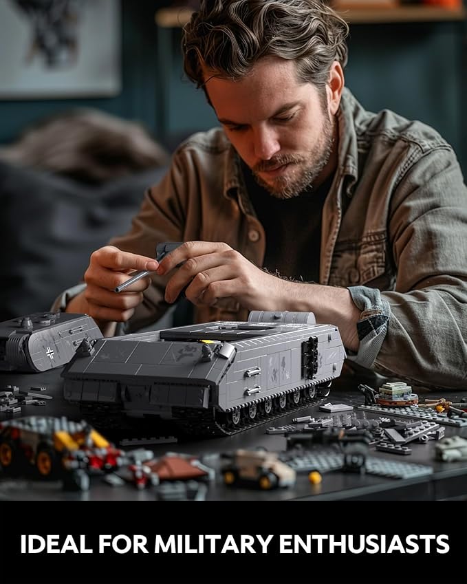 Nifeliz Maus Tank Building Model, WW2 Collectible Military Panzer VIII Tank for Adults, Army Model to Build and Display, Gift Ideal for Military Fans (NF10289)