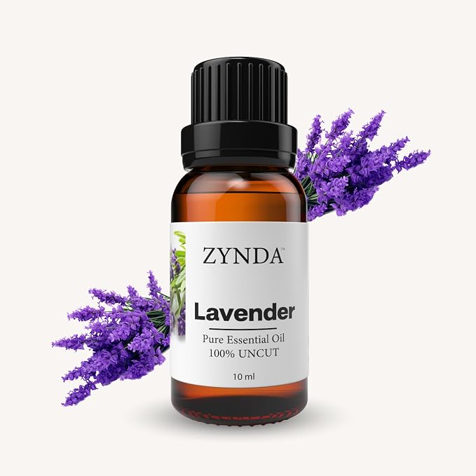 Lavender Essential Oil Pure & 100% Natural – Premium Organic Lavender Oil for Skin, Hair Care, Diffuser & Aromatherapy & Body Massage, Calming Lavenders Extract, 3rd Party Lab Tested – 10ml