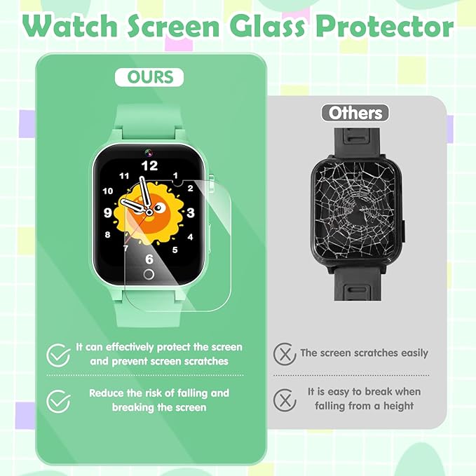 Smart Watch for Kids, with 26 Puzzle Games, Touch Screen, HD Camera, Alarm Clock, Toys for Ages 4-12 Years Old.Birthday Gift for Boys Girls (Green)