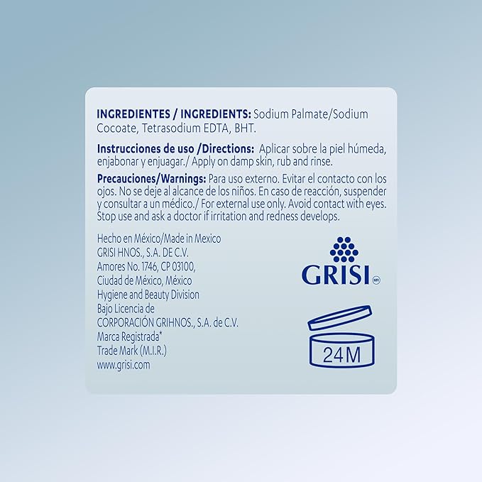 Grisi Neutral Hypoallergenic Bar Soap – Fragrance-Free & Dye-Free for Face & Body – Gentle Moisturizing Wash for Sensitive Skin – pH-Balanced Natural Cleanser – 3.5 oz | 6-Pack