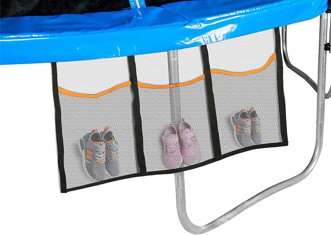 Trampoline Ladder Slide kit, Universal Trampoline Weather Resistant Galvanized Ladder with Slide for Children Kids, Steel Shoe Storage Bag