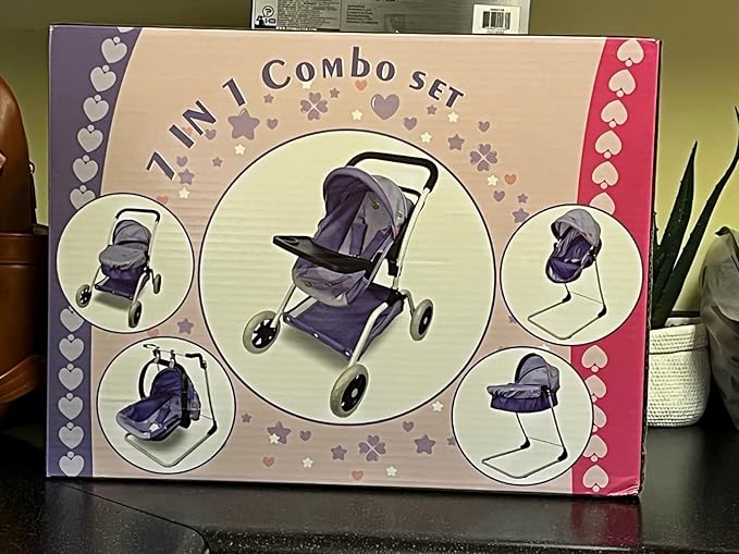 Anivia Doll Bed Furniture 2 Function Toy, Doll Bed and Doll Swings Together for 18 inches Baby Dolls, Baby Doll Crib with Bottom Tray