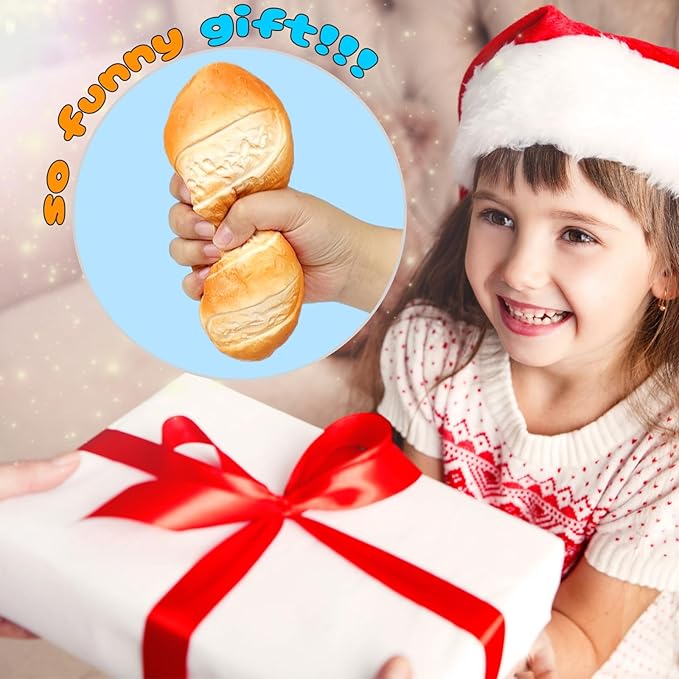 Simulation Bread Squishies Super Soft Slow Rising Toy for Kids Birthday Gift,Cute Scented Baguette Breads Squishys Squishi Stress Relief Squeeze Toys (Baguette Bread)