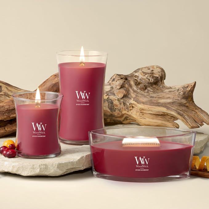 Woodwick Spiced BlackBerry Large Hourglass Candle