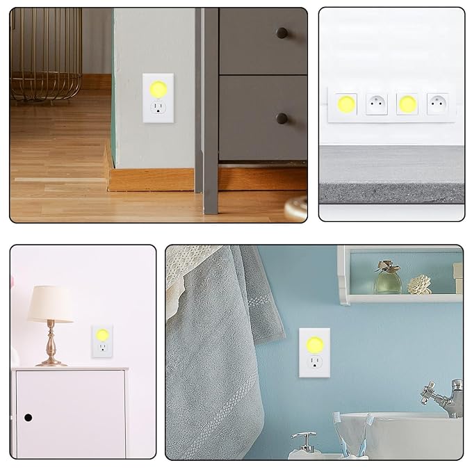 Pure Yellow Pattern Outlet Covers Baby Proofing Child Proof Plug Covers for Electrical Outlets Easy Install Outlet Plug Covers