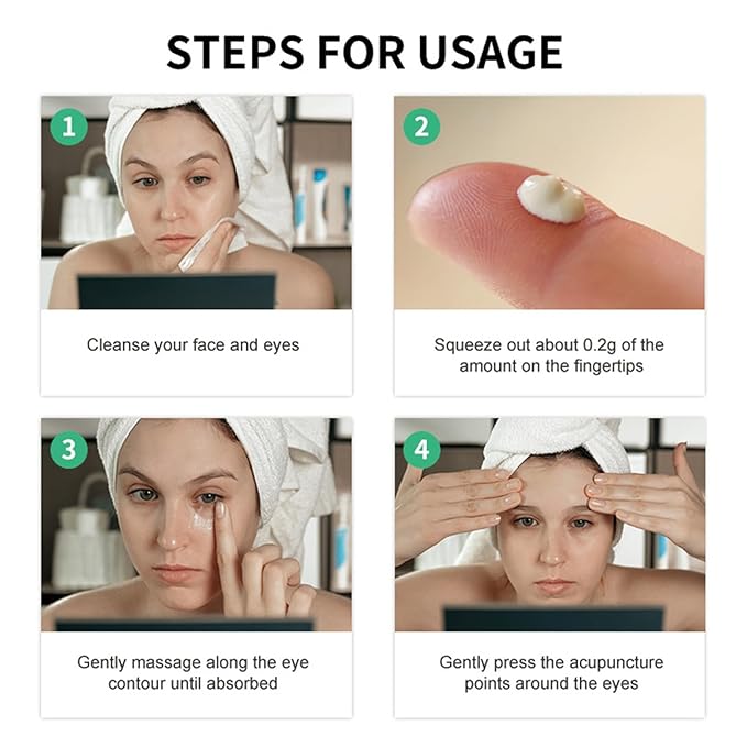 Caffeine Eye Cream with Collagen Peptide, Dark Circle Eye Cream for Puffiness and Bags Under Eyes Anti Aging Anti Wrinkle Day and Night Eyes Moisturizer Reduce Dry Lines & Fine Lines 1.7 FL OZ