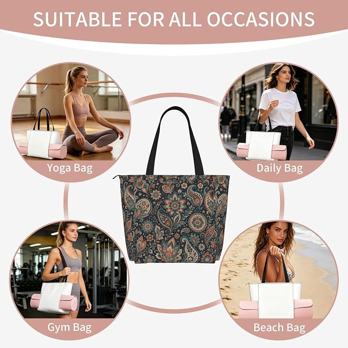 Christian Cross Jesus God Yoga Mat Bag for Women with Mats Bags Carrier Carryall Canvas Tote with Zipper Pocket, Polyester Gym Bag for Yoga Pilates Beach Travel Fitness Workout Gifts for Yoga Lovers