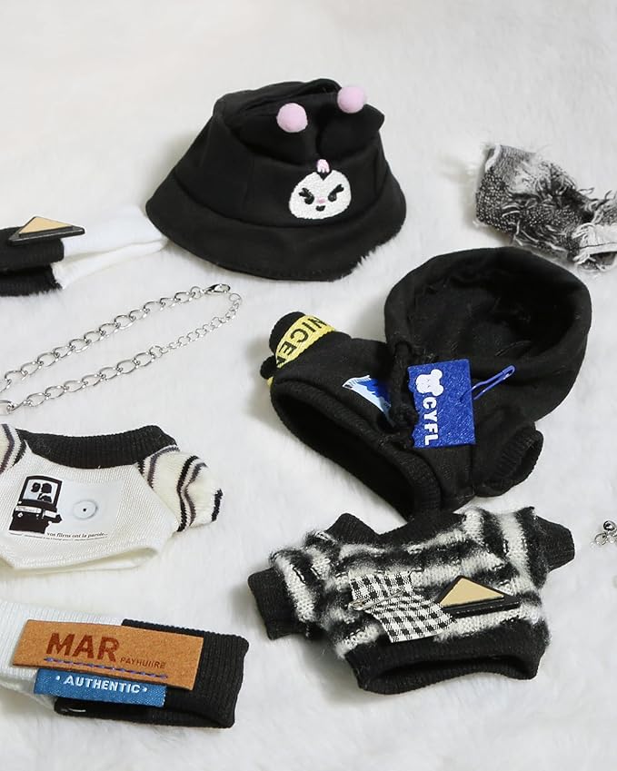Doll Clothes for 17cm Dolls Fashion Accessories for Dress Up No Doll Stripes