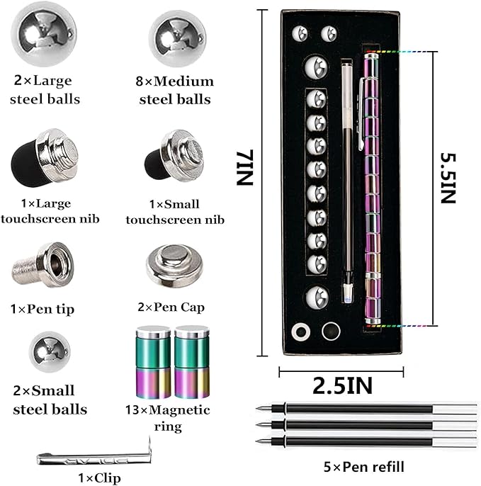 Fidget Pen Gift for Teen Boys - Magnetic Pen Cool Birthday Gifts for 10 11 12 13 14 15 16 17 18 Year Old Girls - Popular Gifts for Teenage Young Men Magnet Toys Men's High School Graduation Gifts