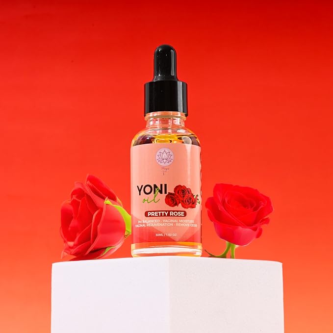 Magic V Yoni Oil for Women – Organic Feminine Care Vaginal Moisturizer, pH Balance & Odor Control, Soothes Ingrown Hair & Razor Bumps – Rose Scent