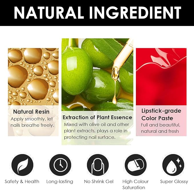 NovaCharm White Fingernail Polish - Milky White Nail Polish - Chip Resistant Long Lasting Nail Varnish - Air Dry Quick Dry Nail Gel - Nail Lacquer Nail Art Polish for Manicure DIY