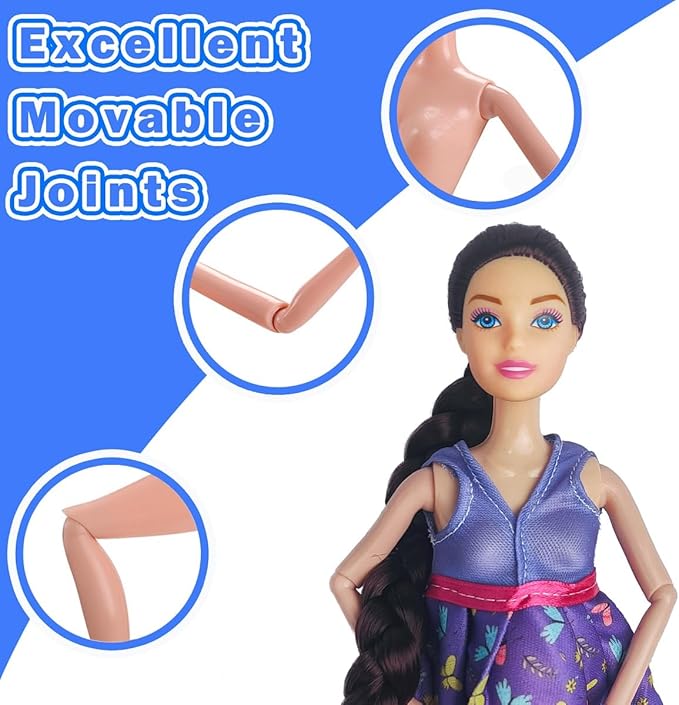Interactive Family Toy Fun Action Figures Set, Imaginative Family Doll Play