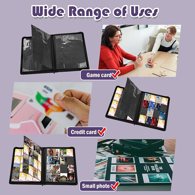 Premium 1000+ Pockets Trading Card Binder, 16-Pocket Ringless Side-Loading Album for TCG, MTG, Lorcana, Sports & Standard-Size Cards