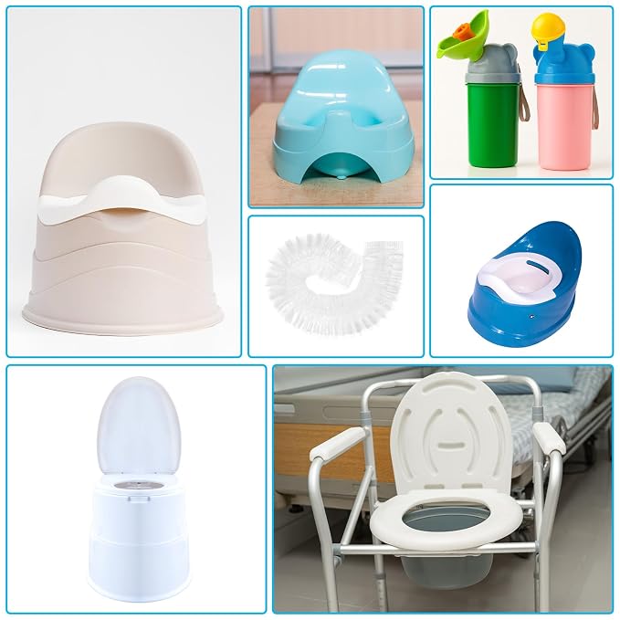 100 Pack Potty Chair Liners with Elastic, Baby Poo + Pee Potty Liners Portable Drawstring Cleaning Disposable Bag for Kids Toddlers Outdoors Travel Toilet Seat Cover