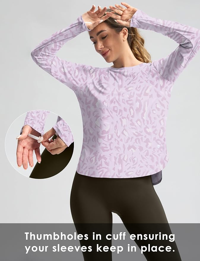 Women's Sun Shirts UPF 50+ Long Sleeve UV Protection Shirt Lightweight Quick Dry Workout Hiking Tops for Women